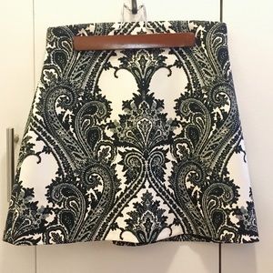 Zara Paisley Print Mini Skirt